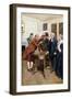 Samuel Adams Warning British Royal Governor Thomas Hutchinson after the Boston Massacre, c.1770-null-Framed Giclee Print