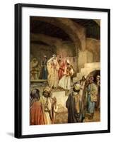 Samuel anointing David - Bible-William Brassey Hole-Framed Premium Giclee Print