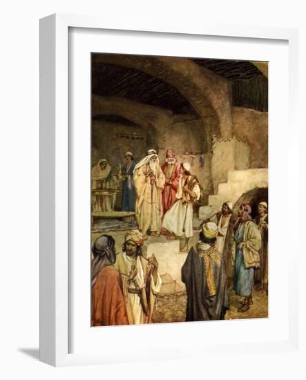 Samuel anointing David - Bible-William Brassey Hole-Framed Giclee Print