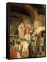 Samuel anointing David - Bible-William Brassey Hole-Framed Stretched Canvas