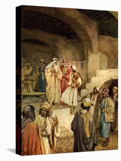 Samuel anointing David - Bible-William Brassey Hole-Stretched Canvas