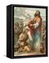 Samuel Anointing David King of Israel-English School-Framed Stretched Canvas