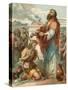 Samuel Anointing David King of Israel-English School-Stretched Canvas