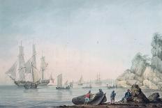 Marine View, with Boat and Figures on a Shore-Samuel Atkins-Giclee Print