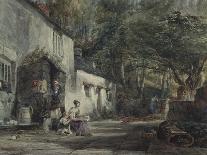 A Cottage in North Wales, with Figures (W/C on Paper)-Samuel Austin-Giclee Print