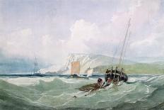 Fishing Boats off Eastbourne-Samuel Austin-Stretched Canvas