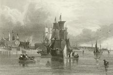 Fishing Boats off Eastbourne-Samuel Austin-Giclee Print