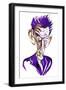 Samuel Beckett colour caricature-Neale Osborne-Framed Giclee Print