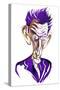 Samuel Beckett colour caricature-Neale Osborne-Stretched Canvas