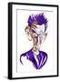 Samuel Beckett colour caricature-Neale Osborne-Framed Giclee Print