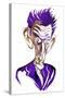 Samuel Beckett colour caricature-Neale Osborne-Stretched Canvas