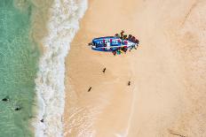 Aerial of a Traditional Fisher Boat in Santa Maria in Sal Island in Cape Verde - Cabo Verde-Samuel Borges Photography-Photographic Print