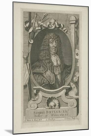 Samuel Butler in Wig and Robes, 1744-George Vertue-Mounted Giclee Print