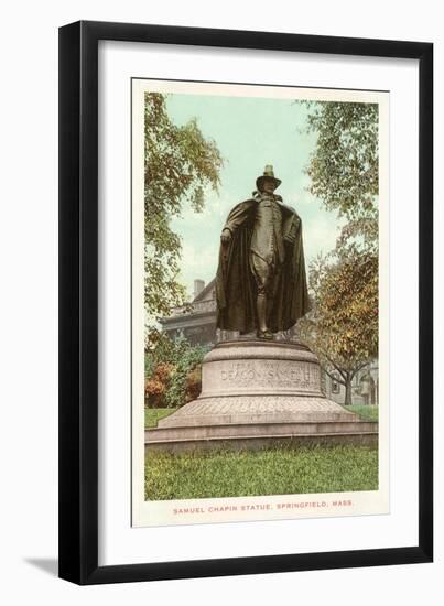 Samuel Chapin Statue, Springfield, Mass.-null-Framed Art Print