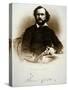 Samuel Colt Holding One of His Percussion Revolvers (Engraving)-American-Stretched Canvas