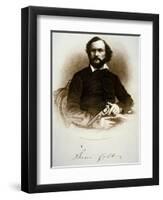 Samuel Colt Holding One of His Percussion Revolvers (Engraving)-American-Framed Premium Giclee Print