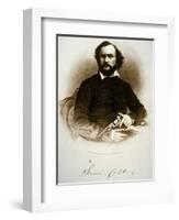 Samuel Colt Holding One of His Percussion Revolvers (Engraving)-American-Framed Premium Giclee Print