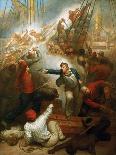 The Death of Nelson at the Battle of Trafalgar, 21 October 1805, 1806 (Oil on Canvas)-Samuel Drummond-Framed Giclee Print
