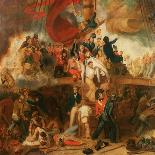 The Death of Nelson at the Battle of Trafalgar, 21 October 1805, 1806 (Oil on Canvas)-Samuel Drummond-Stretched Canvas