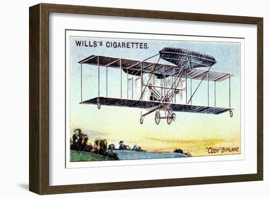 Samuel Franklin Cody , American-Born British Aviator, Flying Cody Biplane C1909-null-Framed Giclee Print