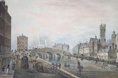 Matthew Bridge and the Customs House, with the Tower of St. Marys Cathedral, 1819-Samuel Frederick Brocas-Mounted Giclee Print