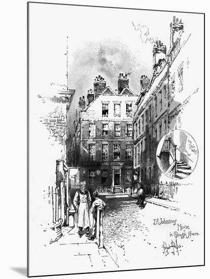 Samuel Johnson's house in-Herbert Railton-Mounted Giclee Print