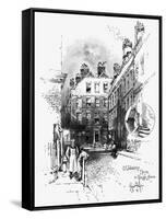 Samuel Johnson's house in-Herbert Railton-Framed Stretched Canvas