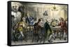 Samuel Johson and James Boswell at the Literary Club, London, 1700s-null-Framed Stretched Canvas