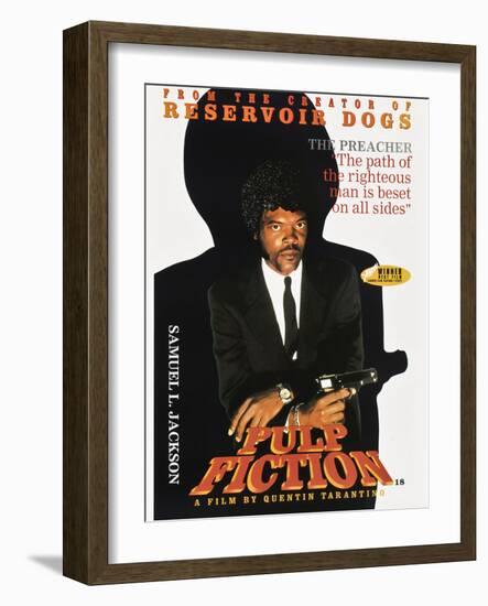 SAMUEL L. JACKSON. "Pulp Fiction" [1994], directed by QUENTIN TARANTINO.-null-Framed Photographic Print