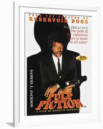 SAMUEL L. JACKSON. "Pulp Fiction" [1994], directed by QUENTIN TARANTINO.-null-Framed Photographic Print