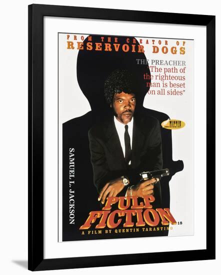 SAMUEL L. JACKSON. "Pulp Fiction" [1994], directed by QUENTIN TARANTINO.-null-Framed Photographic Print