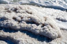 Middle East, Israel, Dead Sea salt on coast and in water-Samuel Magal-Photographic Print