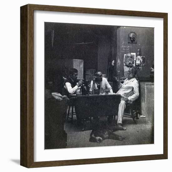 Samuel Murray, Thomas Eakins and William O'Donovan in Eakins's Chestnut Street Studio, c.1891-2-Thomas Cowperthwait Eakins-Framed Giclee Print