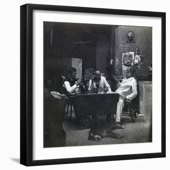 Samuel Murray, Thomas Eakins and William O'Donovan in Eakins's Chestnut Street Studio, c.1891-2-Thomas Cowperthwait Eakins-Framed Giclee Print