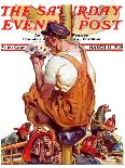 "Drum Major and Black Cat," Saturday Evening Post Cover, May 28, 1938-Samuel Nelson Abbott-Framed Giclee Print