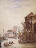 Billingsgate Wharf, London, 1820-Samuel Owen-Giclee Print