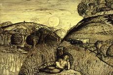 Cornfield by Moonlight-Samuel Palmer-Art Print