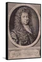 Samuel Pepys, English diarist and naval administrator, c1690 (1894)-Robert White-Framed Stretched Canvas