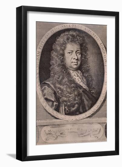 Samuel Pepys, English diarist and naval administrator, c1690 (1894)-Robert White-Framed Giclee Print