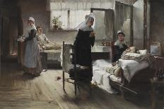 Evangeline Discovering Her Affianced in the Hospital, 1887-89 (Oil on Canvas)-Samuel Richards-Mounted Giclee Print