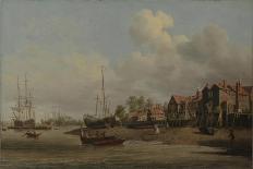The Thames with Montagu House, from Near Westminster Bridge, London, 1749-Samuel Scott-Giclee Print