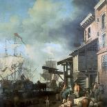 Capture of Porto Bello by Admiral Edward Vernon on 22 November 1739-Samuel Scott-Giclee Print