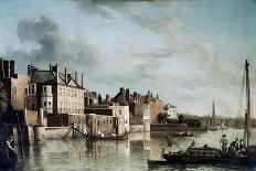 The Thames with Montagu House, from Near Westminster Bridge, London, 1749-Samuel Scott-Giclee Print