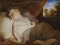 Portrait Miniature of 'A Child Asleep', after Joshua Reynolds-Samuel Shelley-Mounted Giclee Print