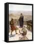 Samuel slaying Agag at Gilgal - Bible-William Brassey Hole-Framed Stretched Canvas