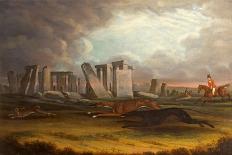 The Pinckney Family Coursing at Stonehenge, 1845-Samuel Spode-Framed Stretched Canvas