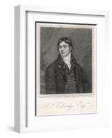 Samuel Taylor Coleridge English Poet and Critic-J Thomson-Framed Art Print