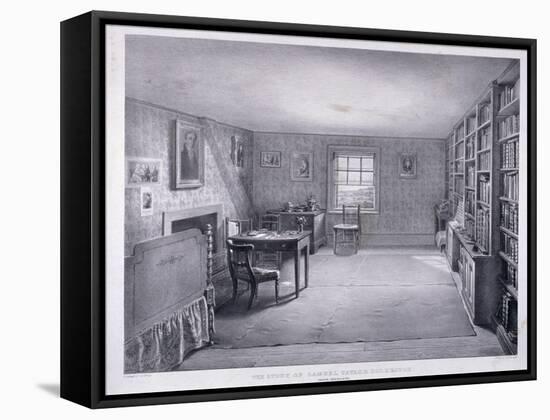 Samuel Taylor Coleridge's Study in Highgate, Haringey, London, C1835-George Scharf-Framed Stretched Canvas