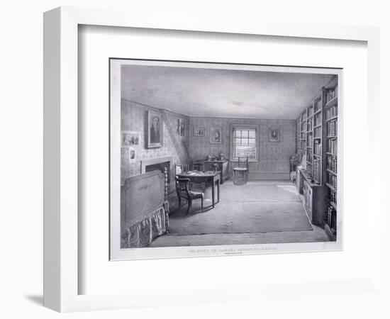 Samuel Taylor Coleridge's Study in Highgate, Haringey, London, C1835-George Scharf-Framed Giclee Print