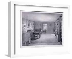 Samuel Taylor Coleridge's Study in Highgate, Haringey, London, C1835-George Scharf-Framed Giclee Print